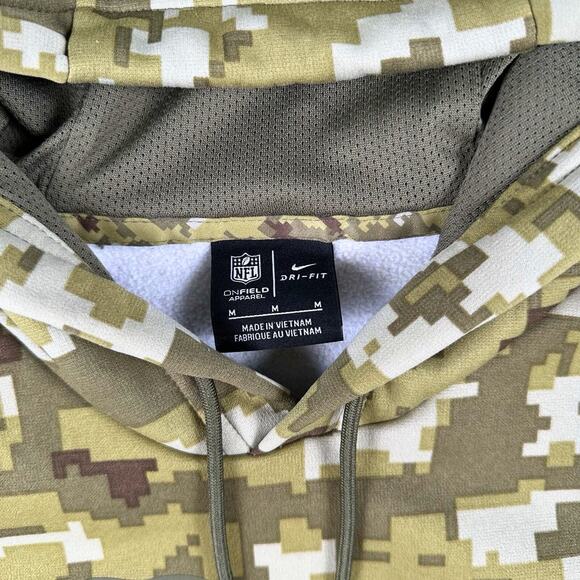 Kansas City Chiefs Nike NFL Salute To Service On Field Hoodie Camo Sz M EUC - Picture 6 of 8